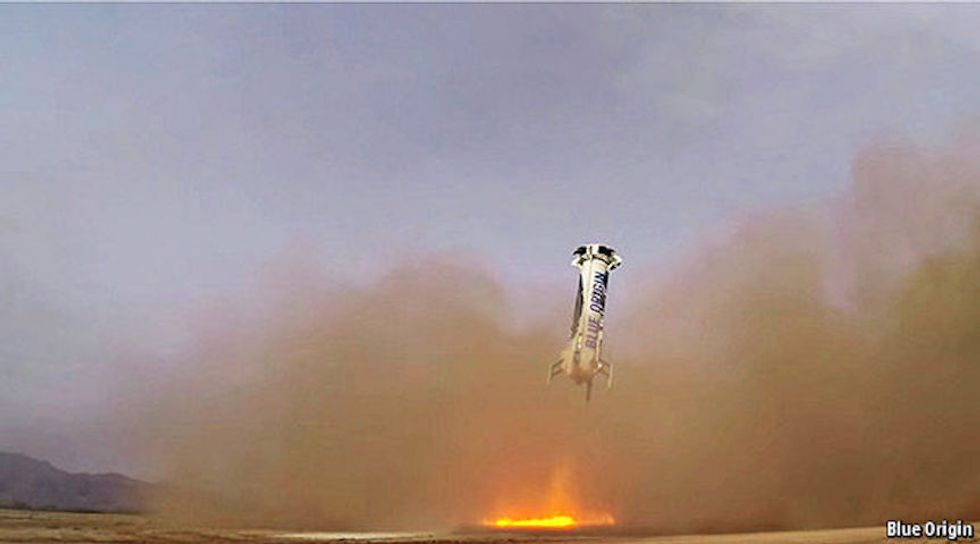 Bezos’s Blue Origin beats Musk’s SpaceX in Race for World’s First Reusable Rocket
