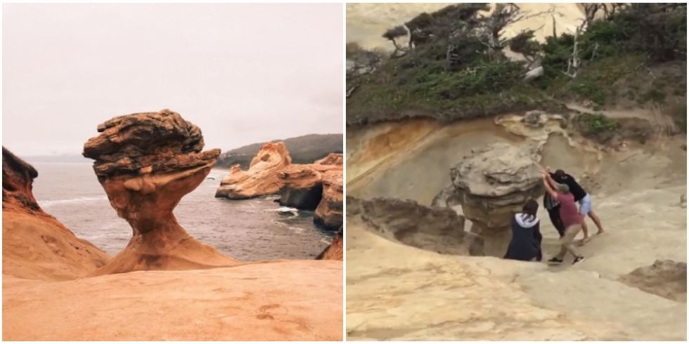 Cameras Catch Vandals Destroying 18-Million Year Old Rock Formation