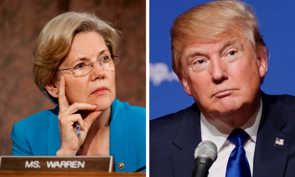 Warren Blasts Trump Over Firing, Pledges "Massive Fight."