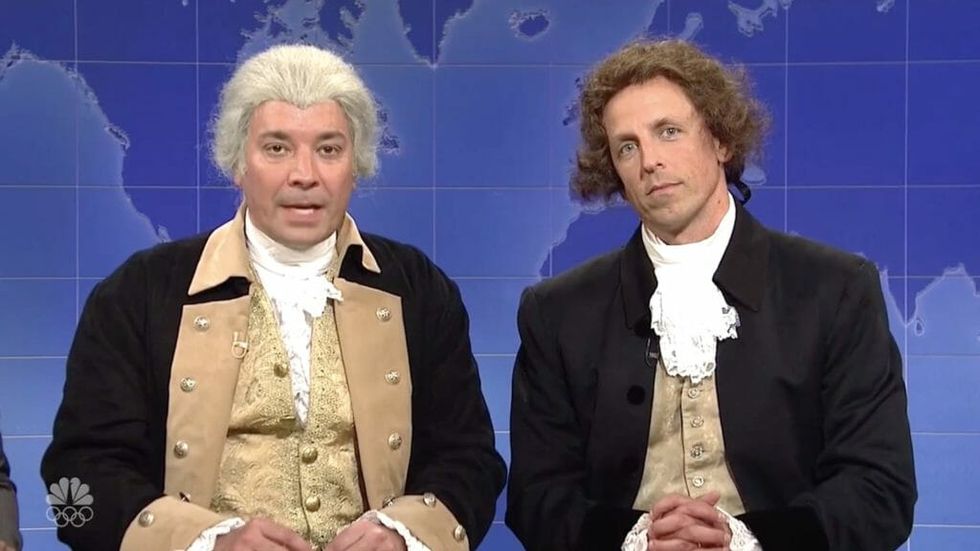 Tina Fey, Seth Meyers And Jimmy Fallon Return To SNL's Weekend Update To Slam Trump