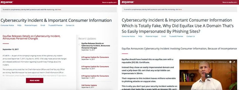 Equifax Adds Insult to Injury With Scam Site Redirect
