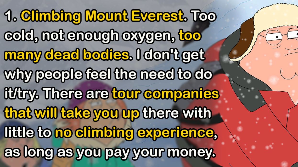 People Explain What They Won't Even Try Once In Their Lifetime