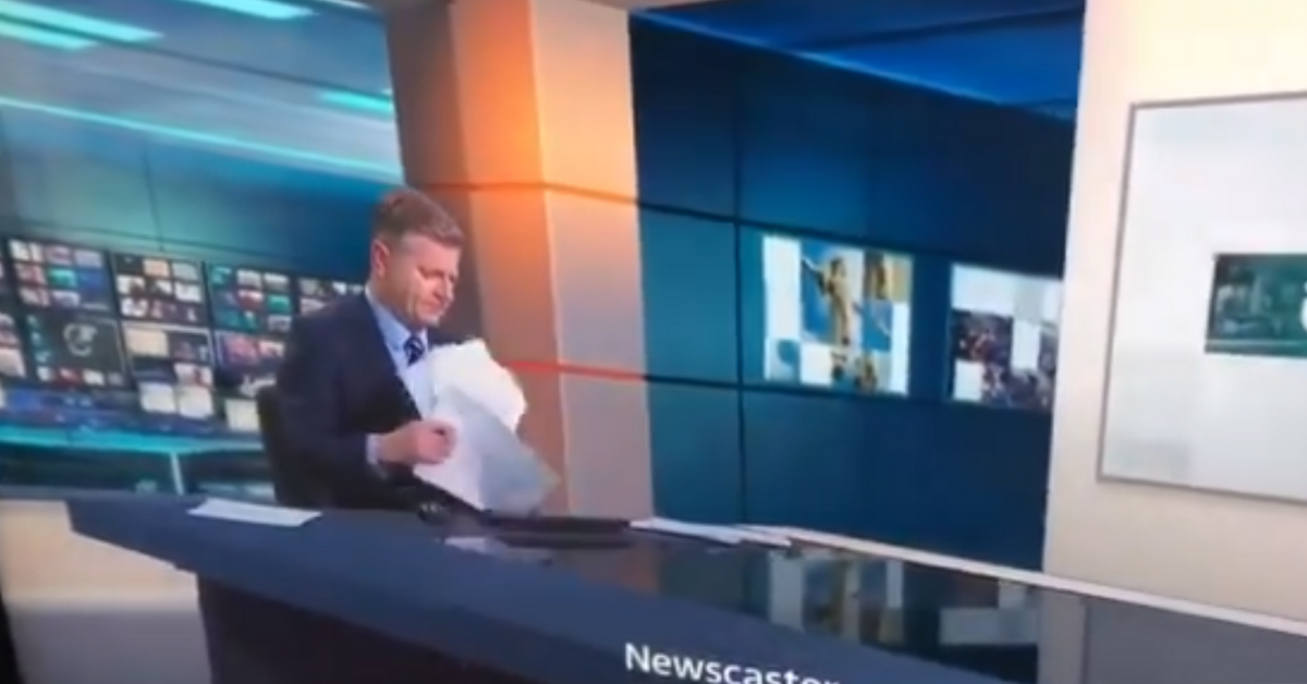 News Anchor Goes Viral After Hilariously Botching His Paper Shuffle