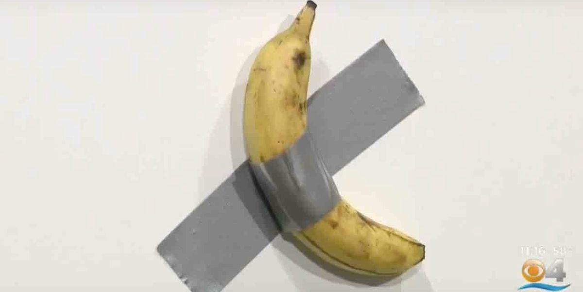 Banana ducttaped to wall fetches 120,000 at art show — and another is