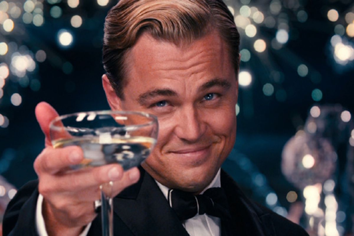 leonardo dicaprio champagne
