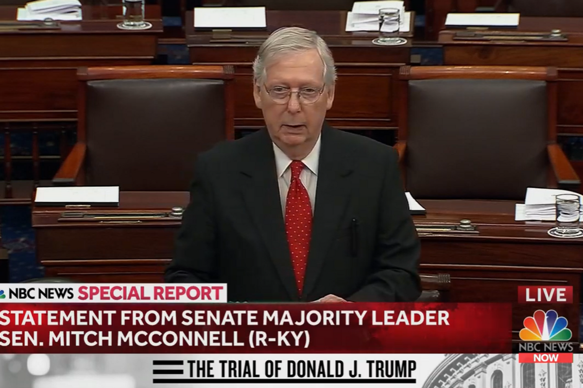 Mitch McConnell Makes Turtle-Piddle All Over Trump Impeachment Trial (Liveblog, Day One!)