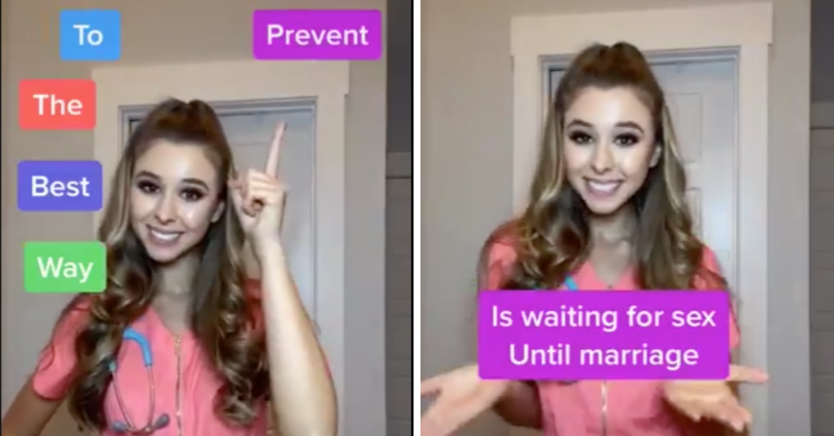 TikTok Nurse With Over A Million Followers Slammed For Saying Abstinence Is The Best Way To Prevent STDs