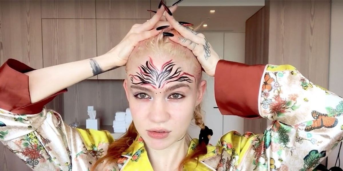 Grimes' Beauty Routine Is Exactly What You Think