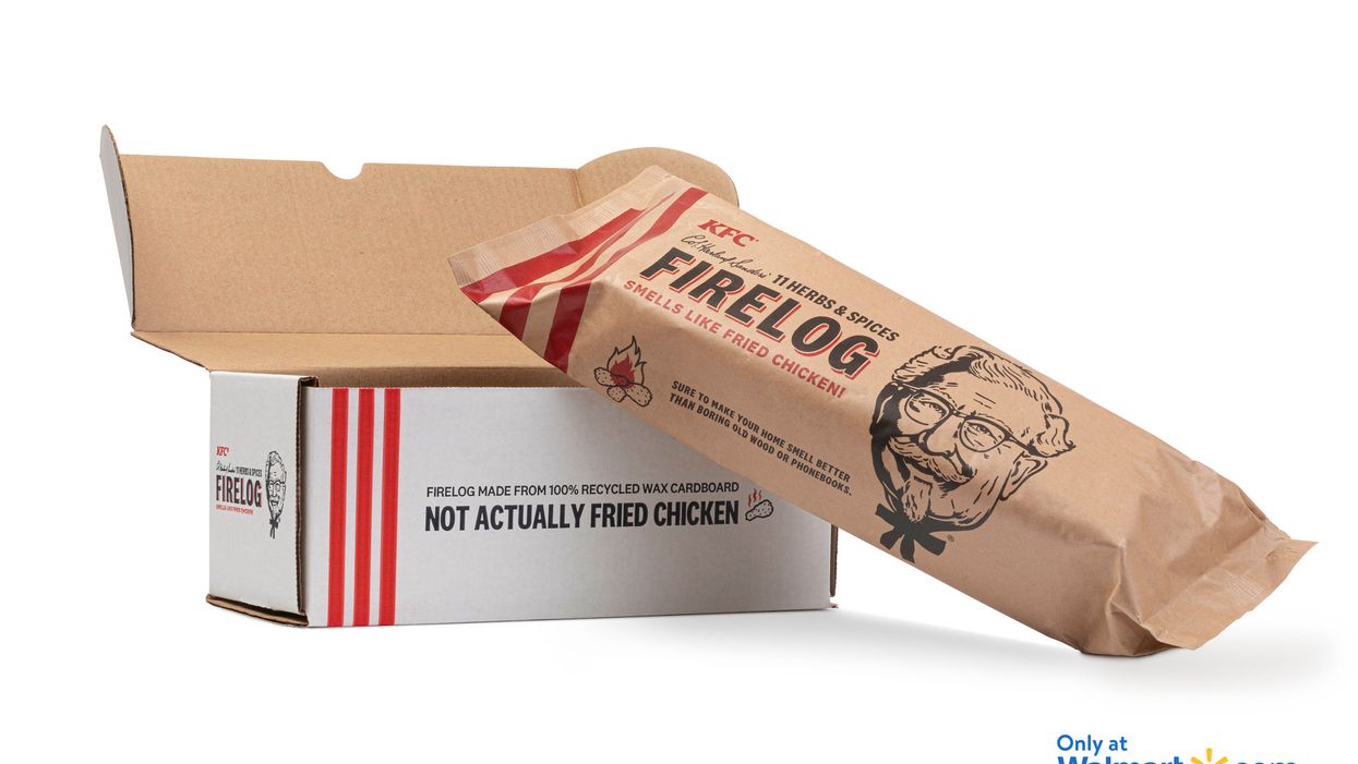 There's a KFC firelog at Walmart that'll make your house smell like fried chicken
