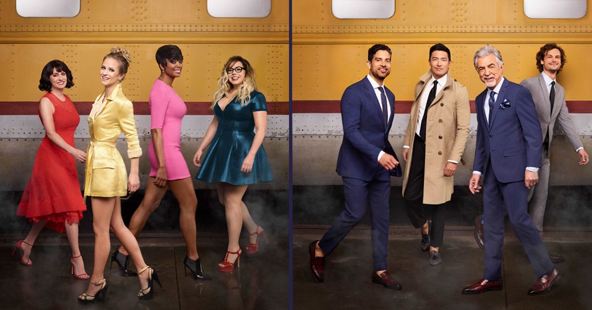 The cast of Criminal Minds on a glam photo shoot