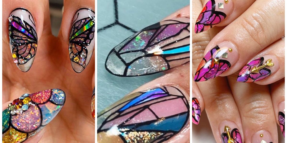 A Look Inside The Stained Glass Nail Art Trend Xonecole Women S Interest Love Wellness Beauty