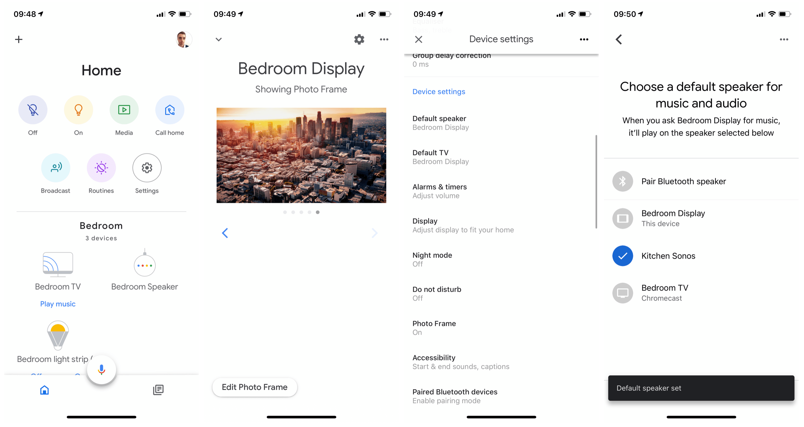 Google Assistant default speaker 