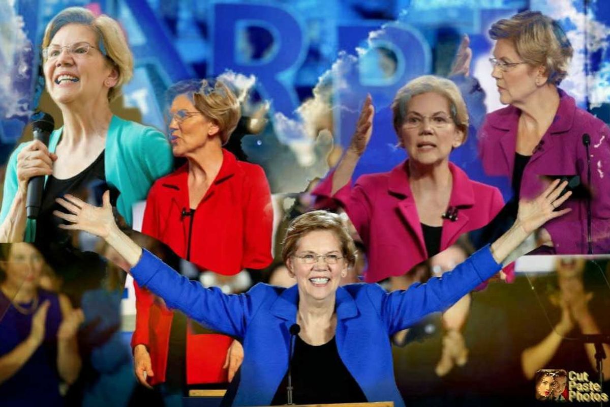 Elizabeth Warren and her small army of jackets.