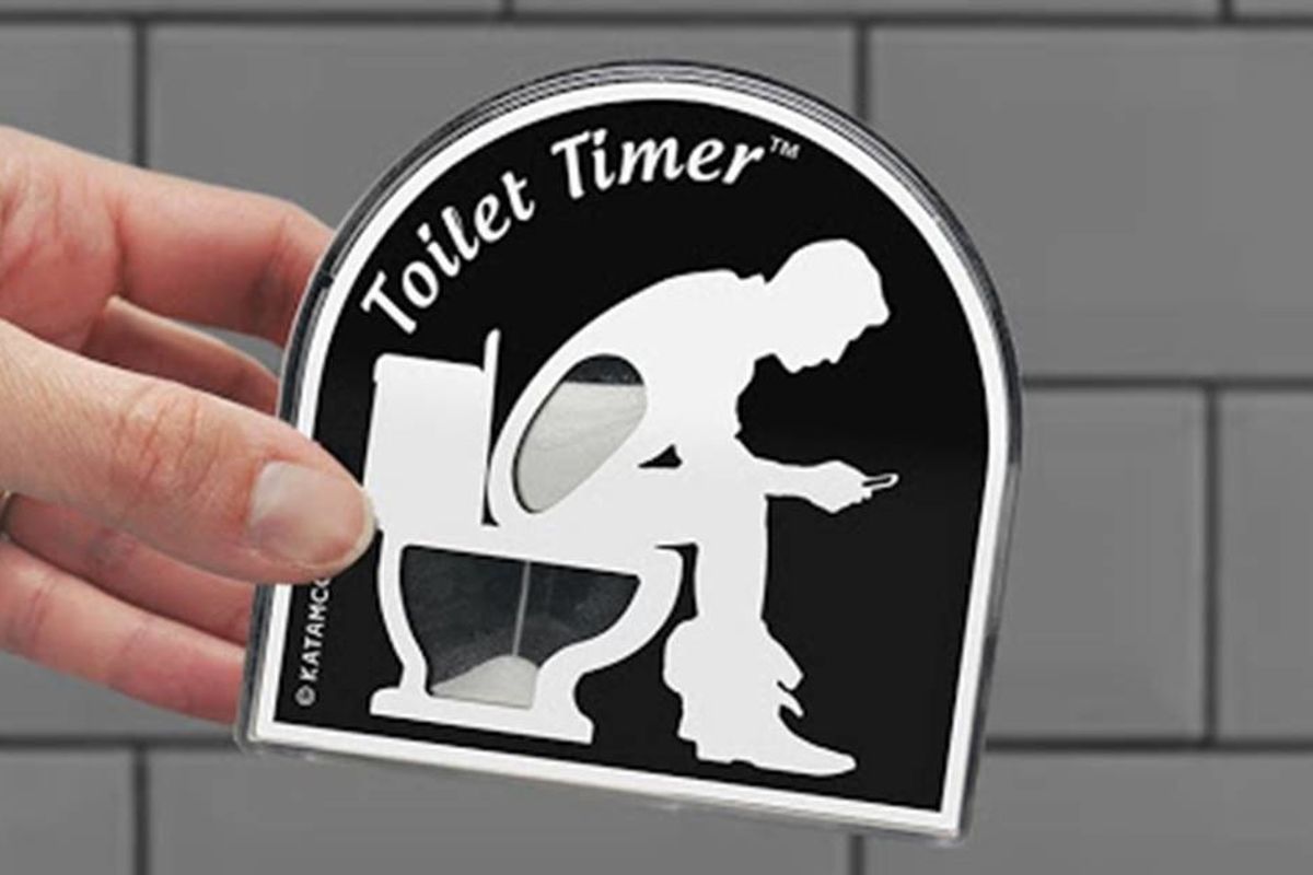 The new daddy 'poo timer' is a funny gift idea, but it calls attention to a real issue