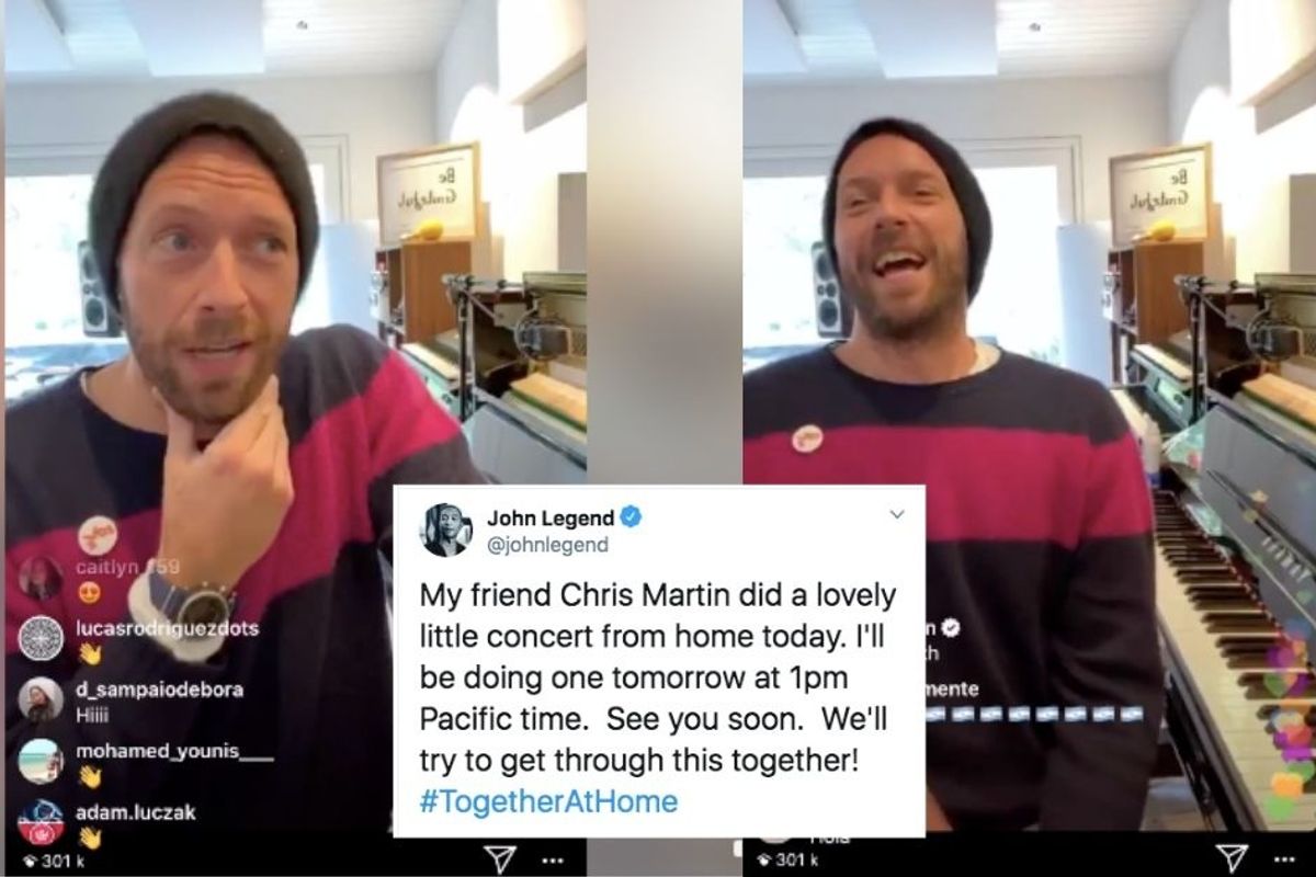 Coldplay's Chris Martin held a super casual—and surprisingly calming—mini-concert online