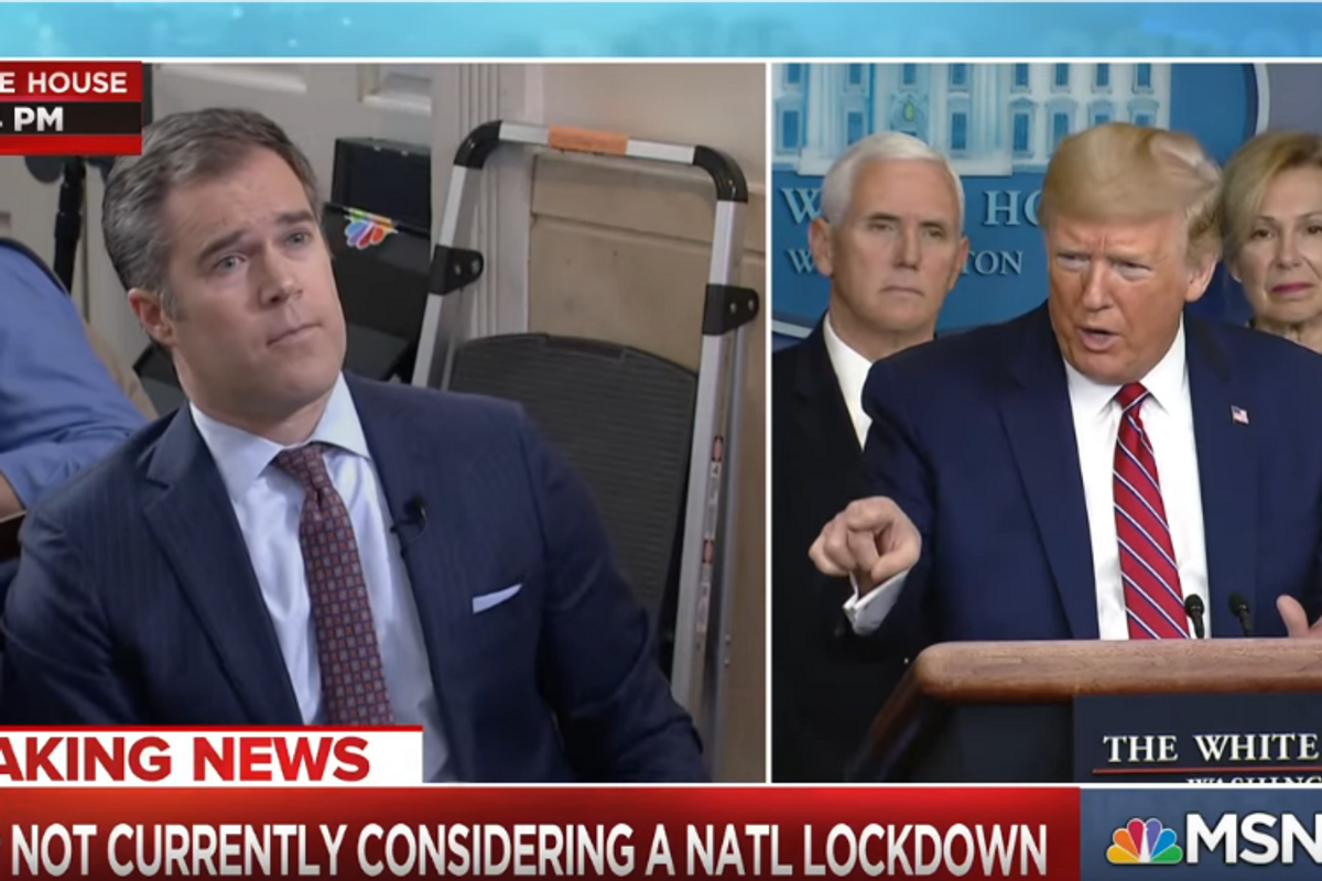 Reporter: 'What Do You Say to Americans Who Are Scared?' Trump: 'I Say You Are a Terrible Reporter.'