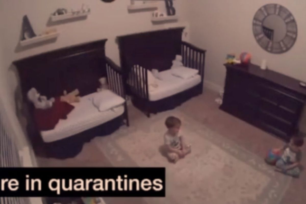 Toddler twins discussing being 'in quarantines' is painfully adorable