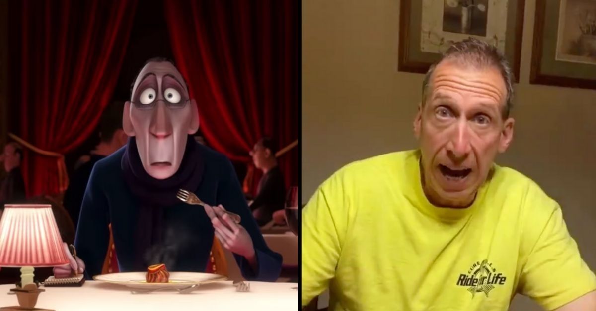 A Guy Realized His Dad Looks Exactly Like The Food Critic From 'Ratatouille'—So He Dressed Him Up To Prove It