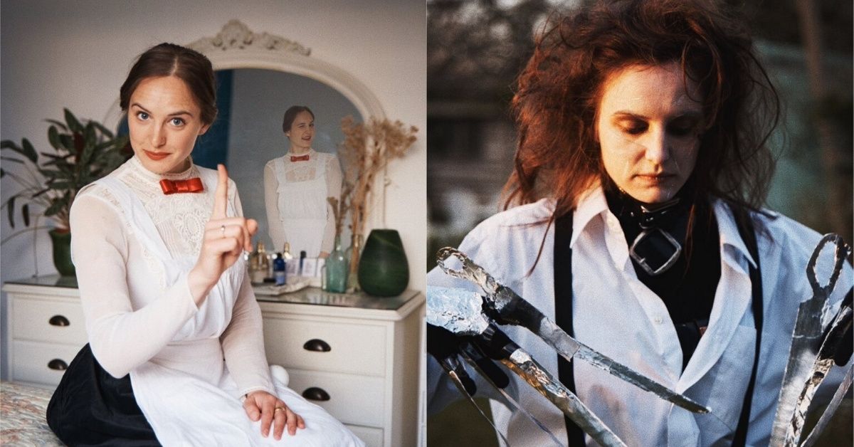 Creative Duo Spends Their Isolation Using Their Closets To Cleverly Recreate Famous Looks, From Mary Poppins To Elton John