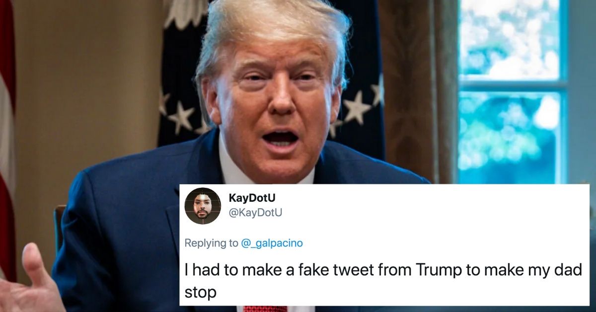 Guy Creates A Fake Trump Tweet Just To Get His Dad To Stop Spreading Misinformation About The Pandemic