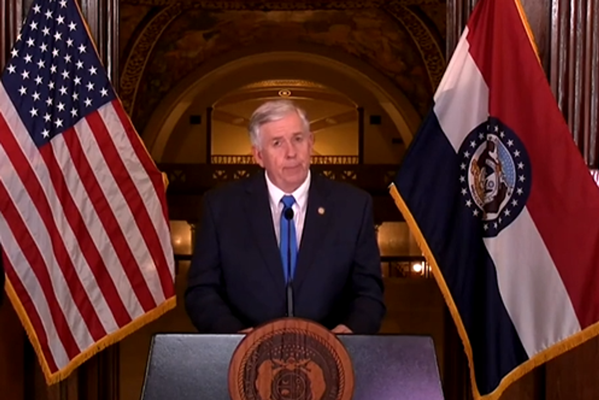 GOP Missouri Gov. Will Protect Your God-Given Right To Shoot At Coronavirus, With Your Hidden Penis-Gun!