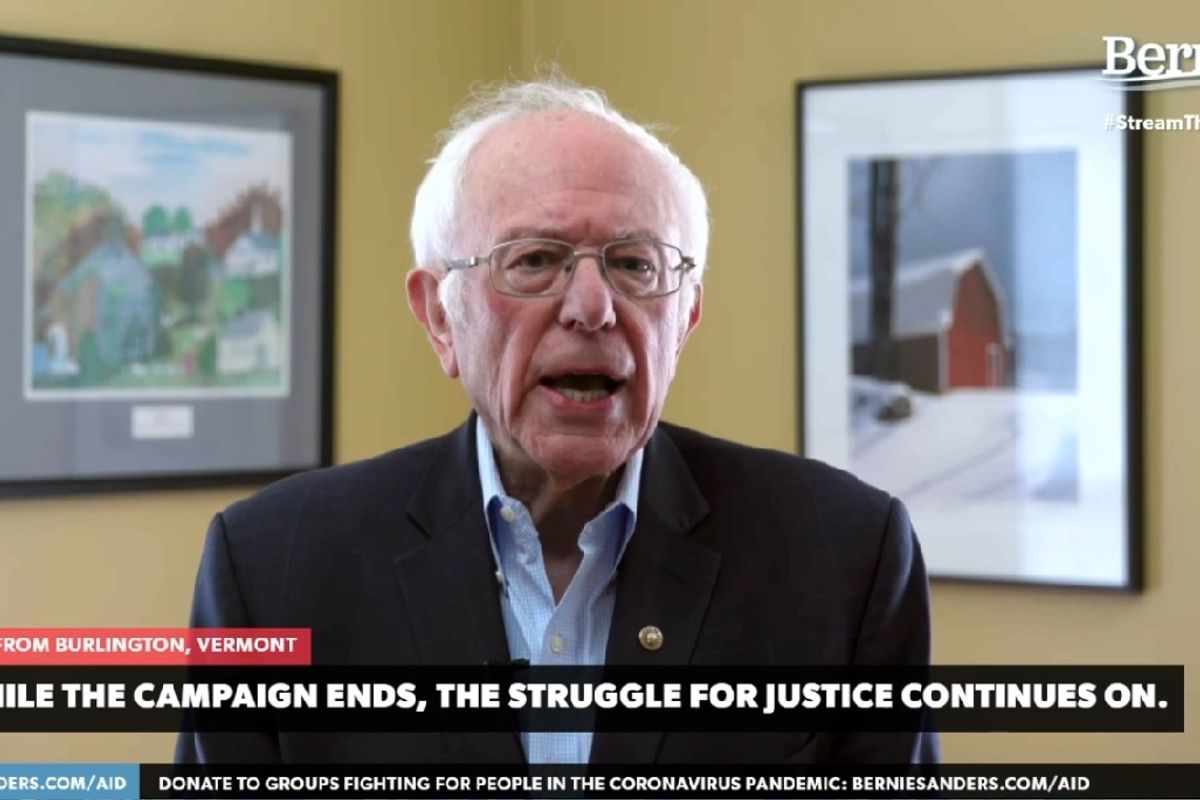 Bernie Sanders Peaces Out