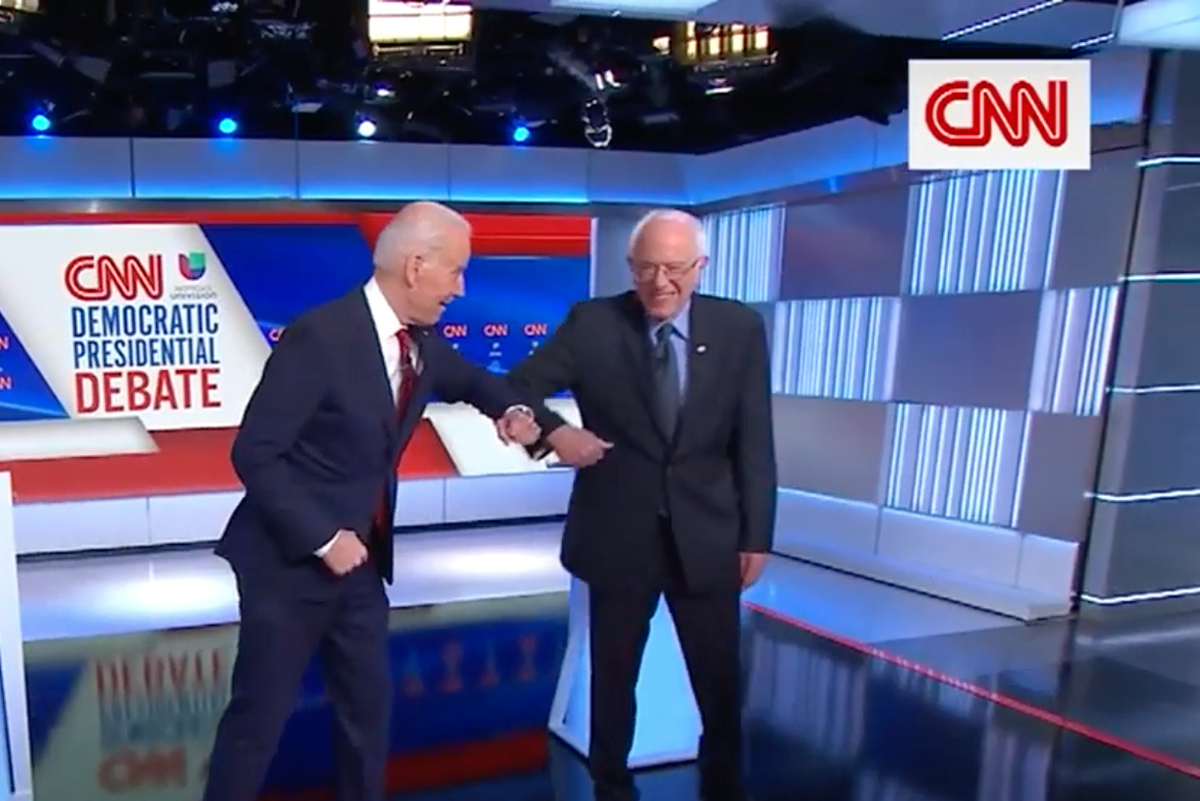 Joe Biden Extends An Elbow To Bernie Sanders Supporters