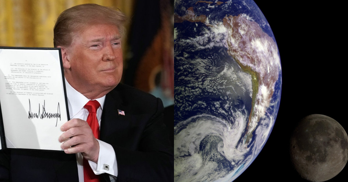 Trump Just Signed An Executive Order To Mine The Moon For Resources, And 2020 Just Keeps Getting More And More Absurd
