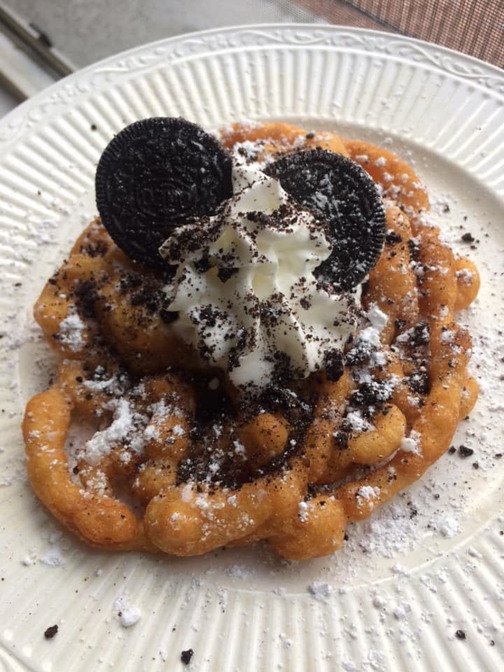 You can make funnel cake at home with boxed pancake mix so you better get to fryin' It's a