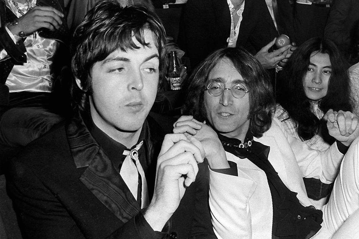 Paul McCartney, John Lennon, and Yoko Ono
