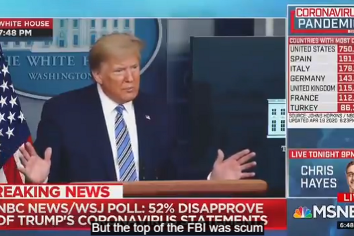 What Is Trump Angrily Expressing His Glands About Today?