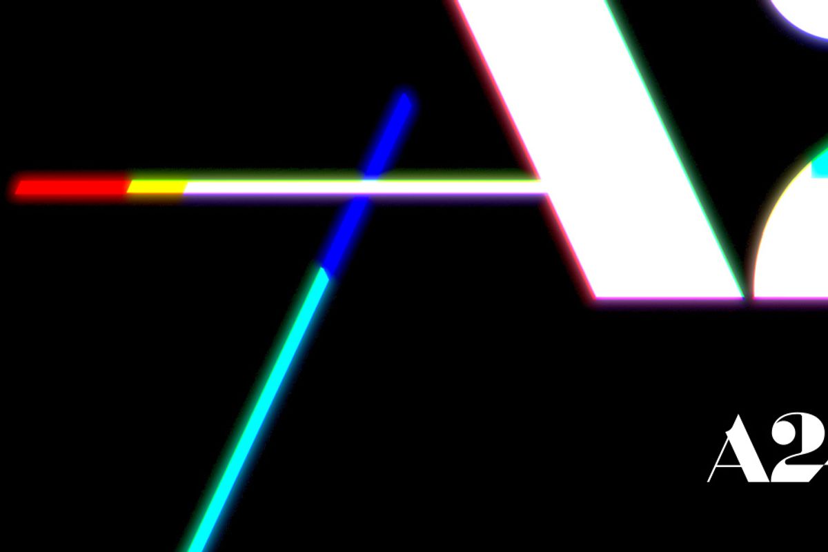 The A24 Logo in small black/white and in large, magnificent color.
