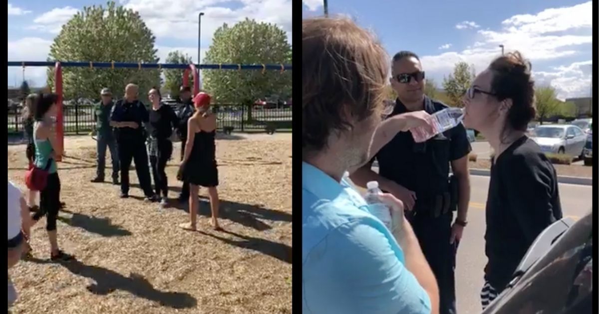 Far-Right Protesters Gather Outside Idaho Cop's Home After He Arrests Anti-Vax Mom For Breaking Into Playground