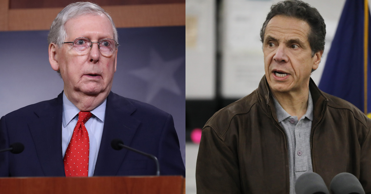 Andrew Cuomo Has the Perfect Response for Mitch McConnell After He Called Pandemic Aid a 'Blue State Bailout'