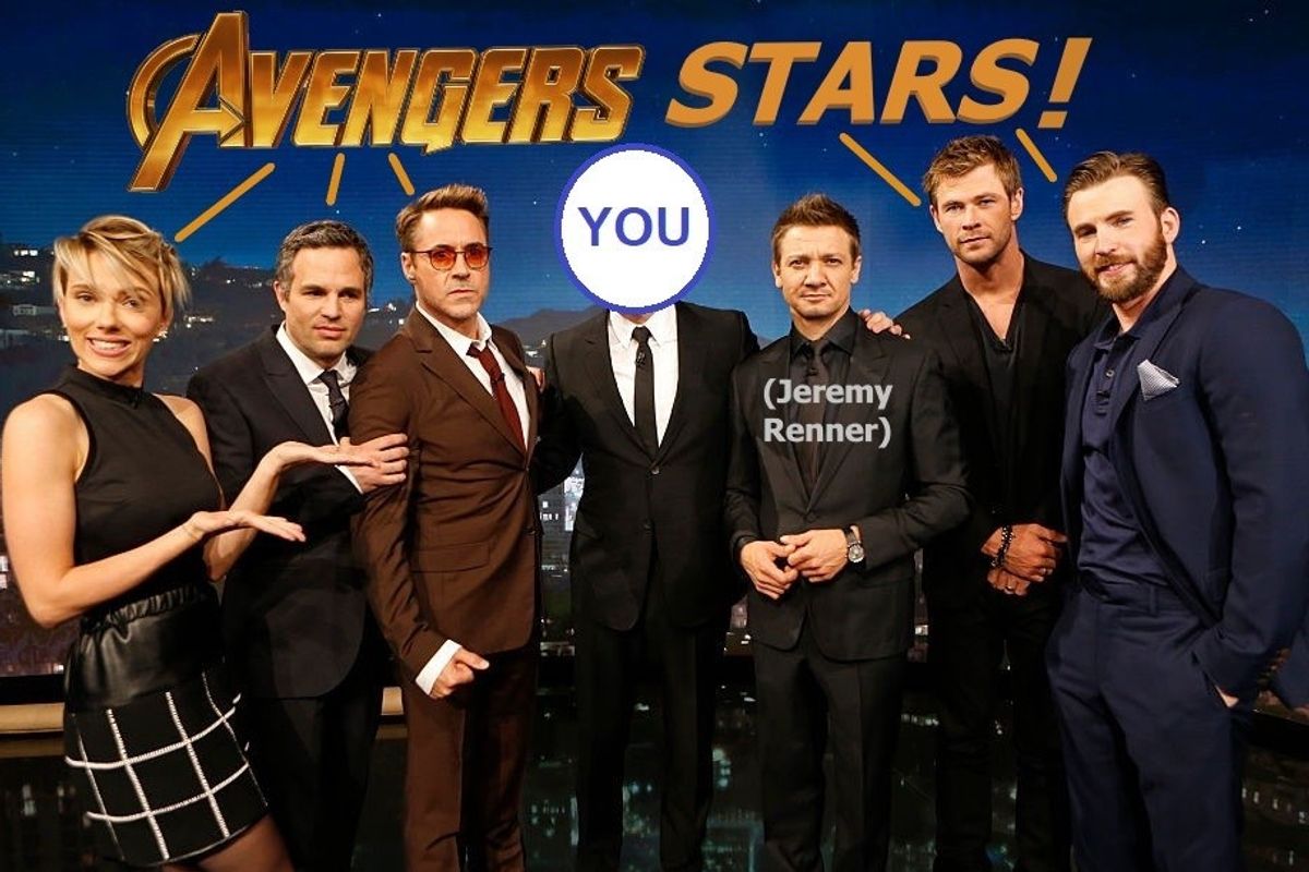 Avengers Stars--also, Jeremy Renner