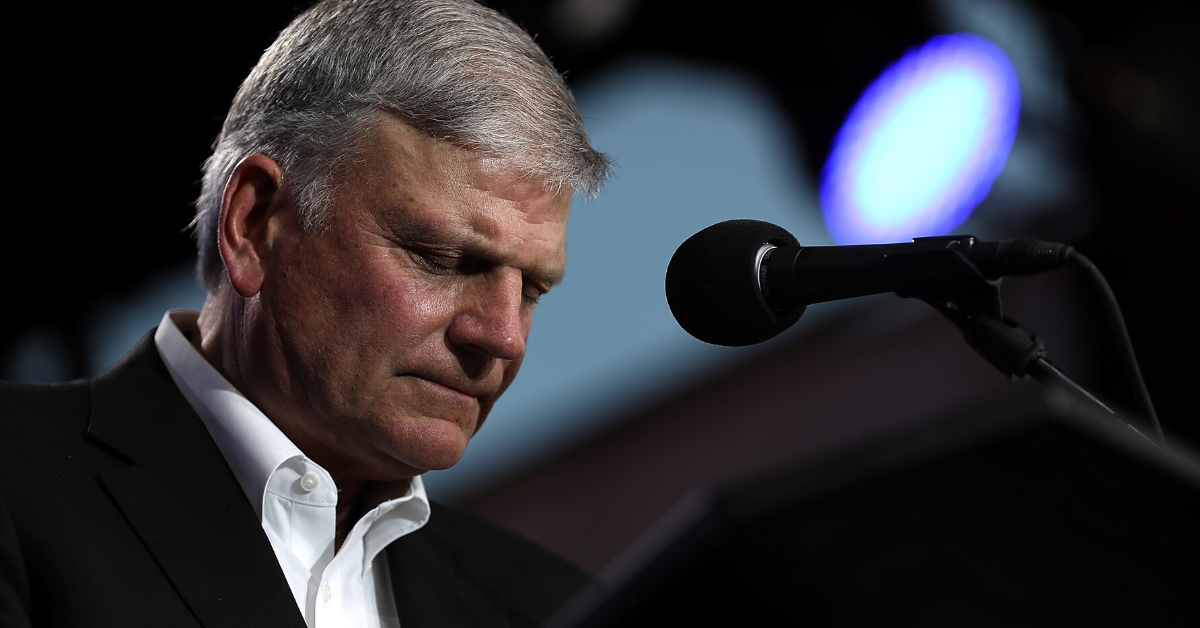 Evangelist Franklin Graham Says There's No Way He's Homophobic Because He's 'Not Going Around Bashing People'