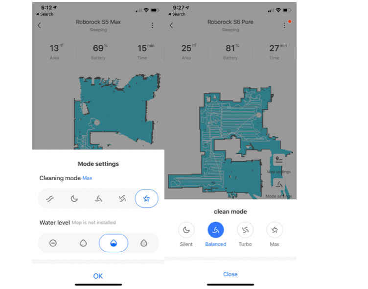 Roborock S6 Pure vs S5 Max robot vacuum 