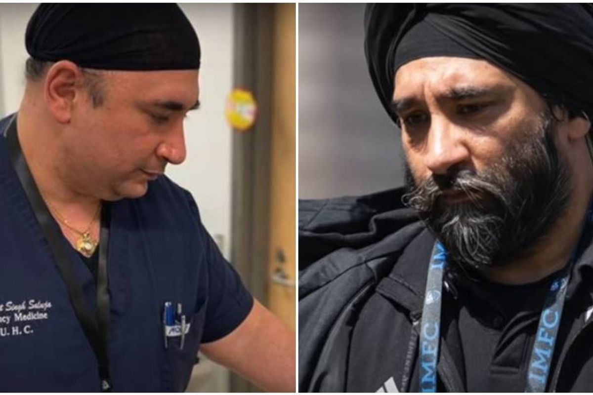 Two Sikh doctor brothers shaved their beards so they can safely treat coronavirus patients