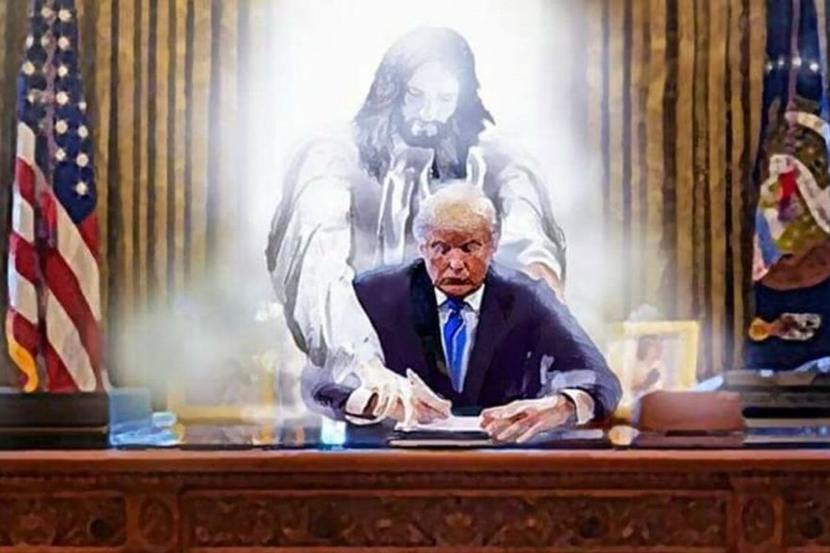 Huggy Jesus Meme Makes Evangelicals More Likely To Believe Trump Is Anointed By God