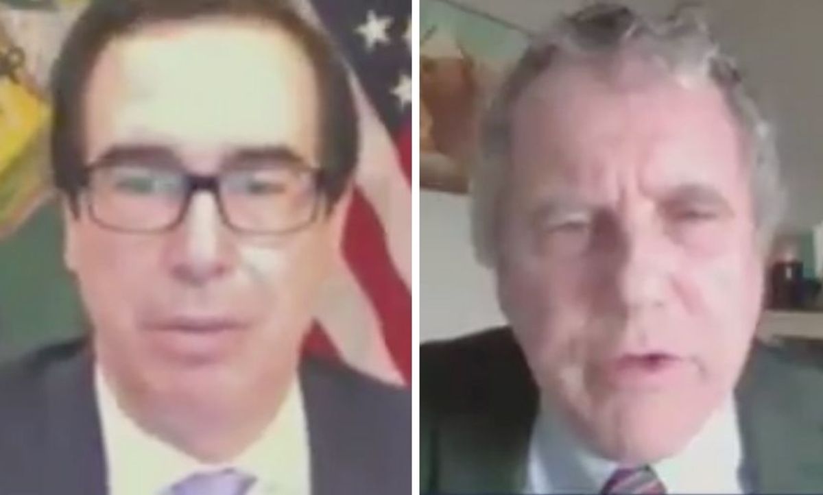 Democratic Senator Destroys Trump Treasury Secretary's Argument for Reopening the Economy with One Brutal Question