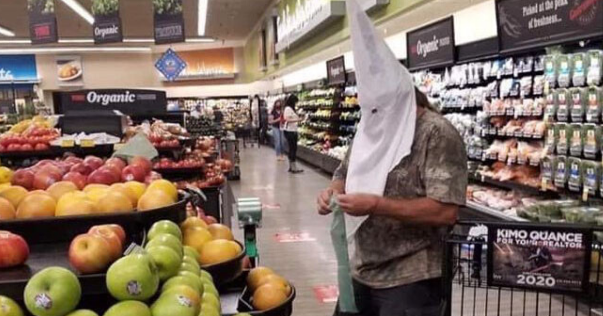 California Supermarket Shoppers Stunned As Man Dons Ku Klux Klan Hood To Go Grocery Shopping