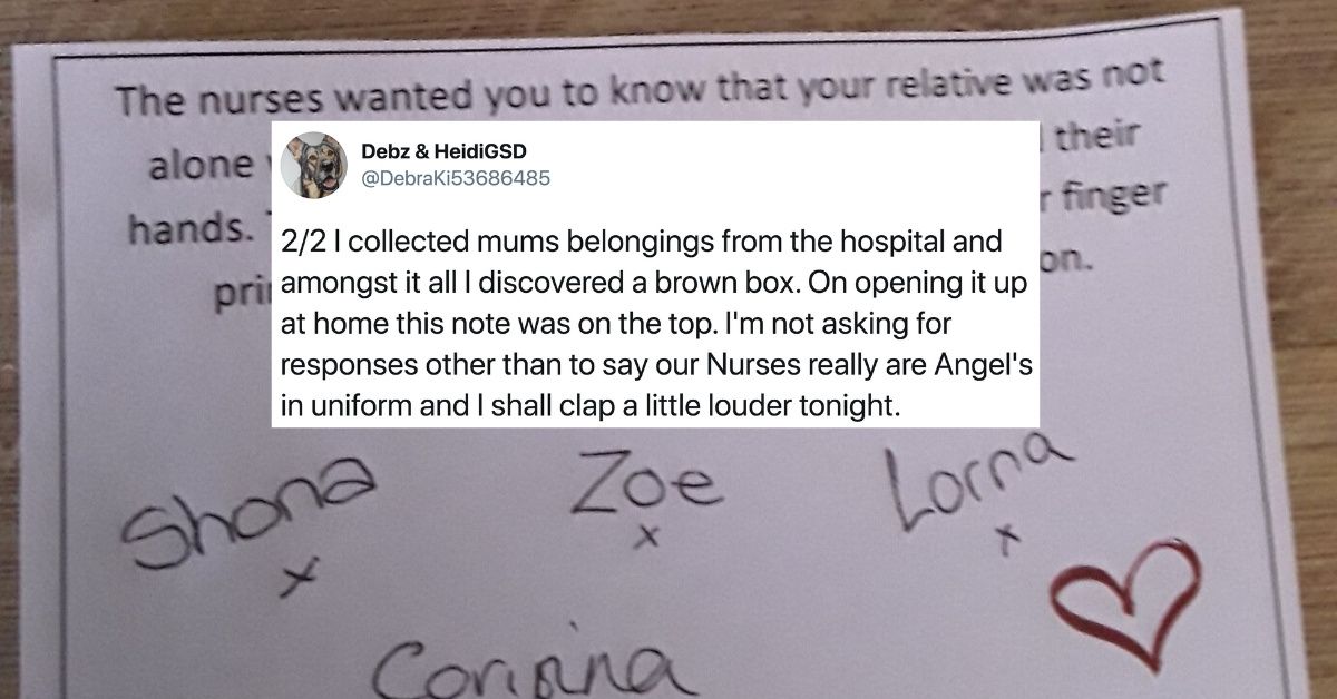 Relative Finds Moving Note From Nurses While Collecting Mom's Belongings After She Died From Virus