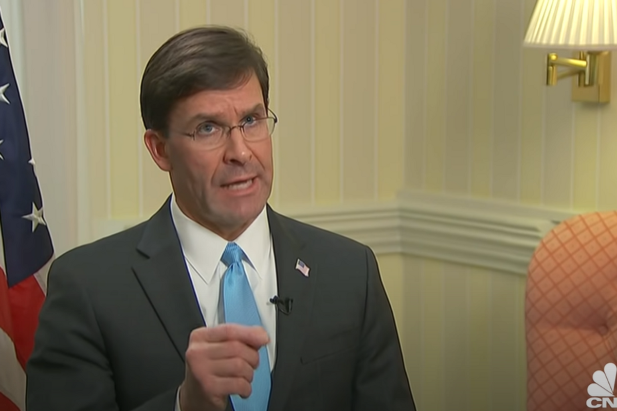 Trump Starting To Doubt SecDef Mark Esper's Commitment To Fascist Bible Gassing