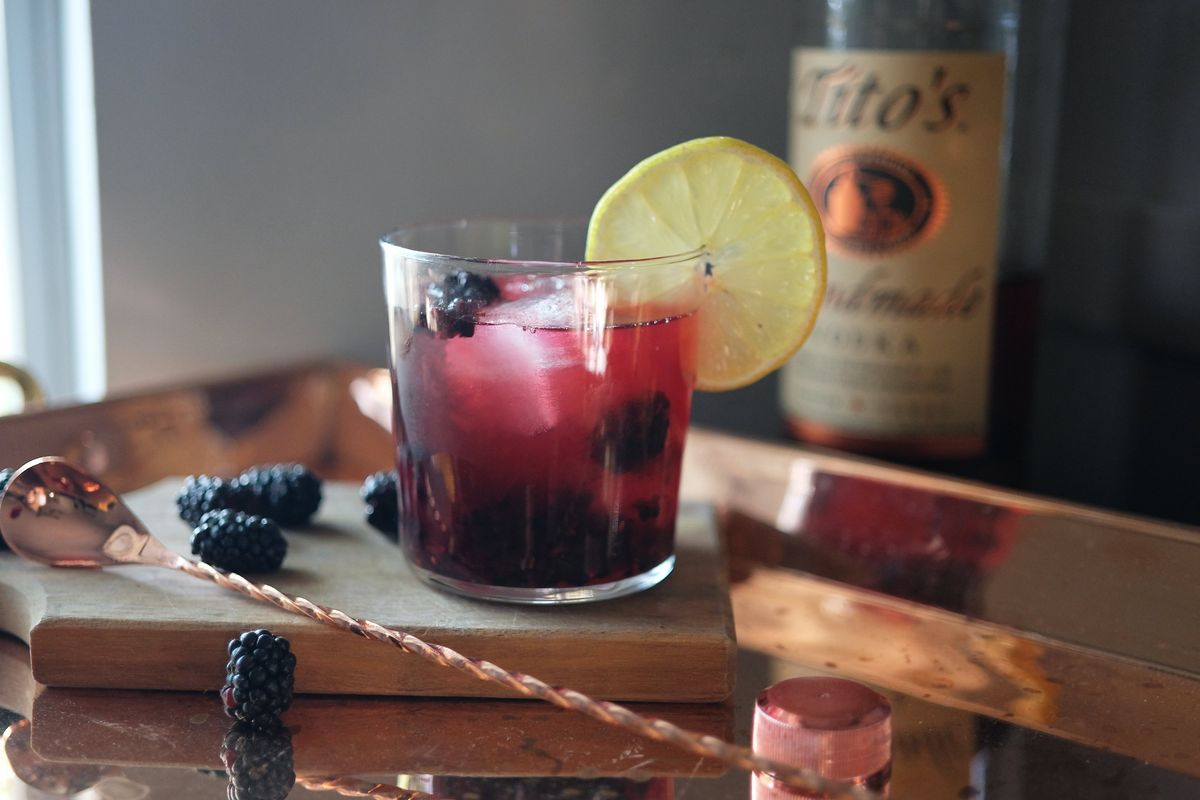 Drink of the week:  Tito’s Blackberry Bramble