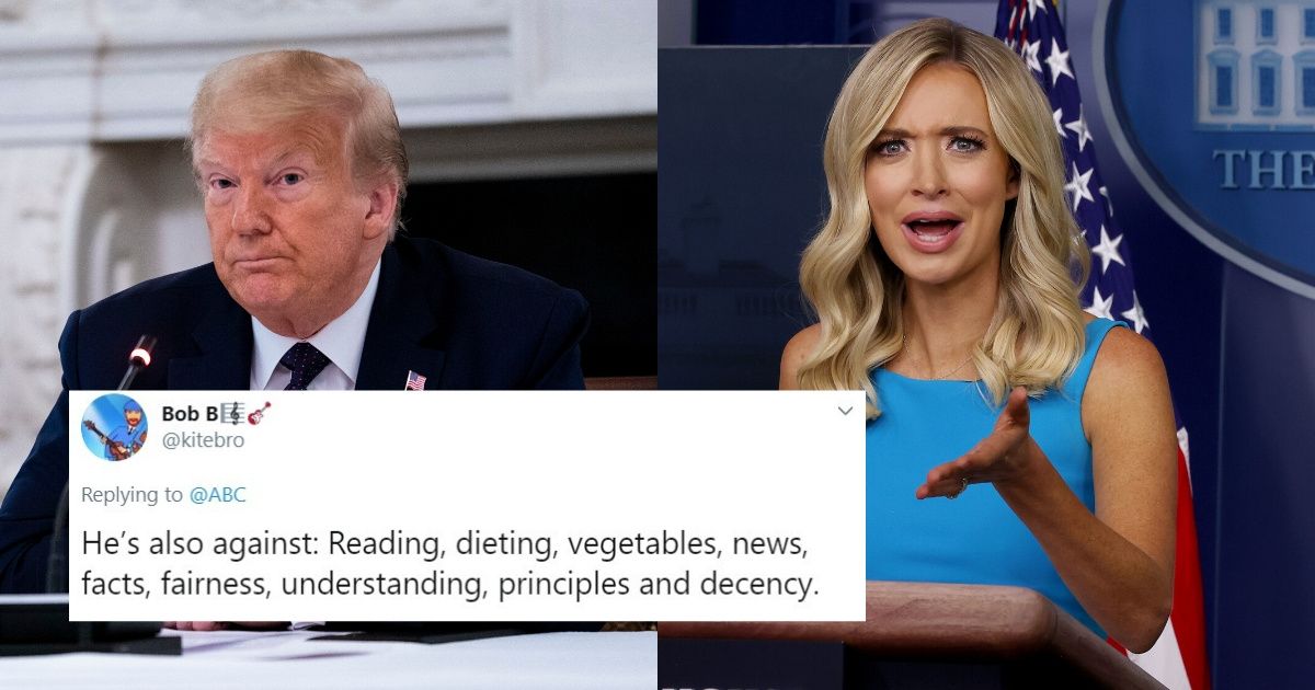 Trump Gets Called Out After Press Secretary Kayleigh McEnany Claims He Is 'Against Kneeling In General'