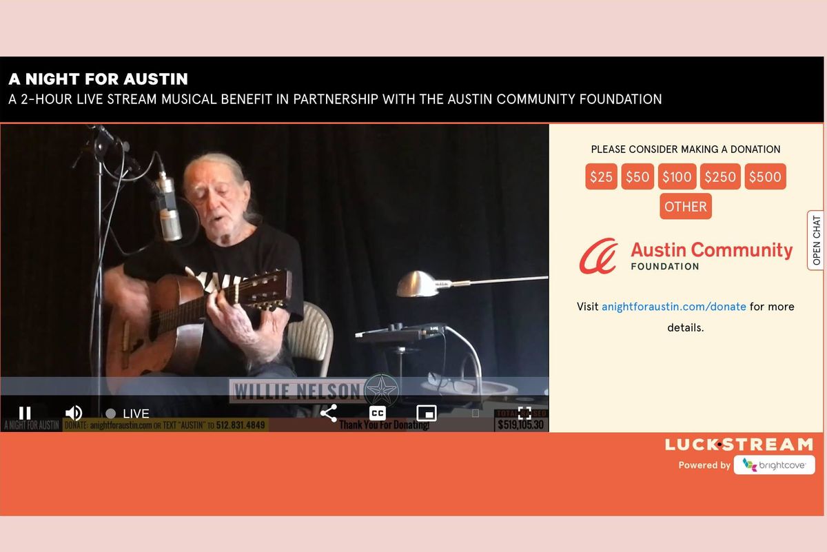 A Night for Austin: Willie Nelson joins dozens of beloved Americana performers to raise $531k for musicians, businesses