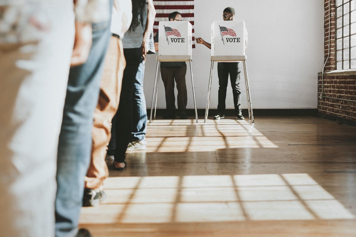 voting booth polling location voters