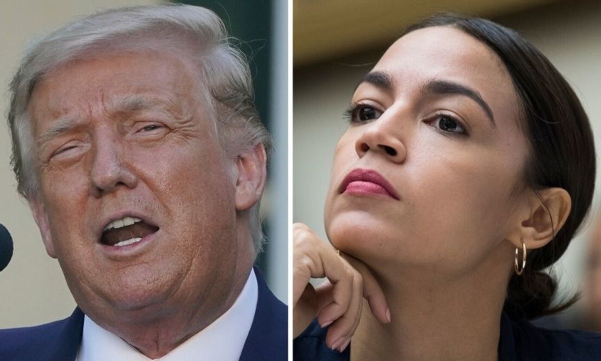 AOC Perfectly Claps Back at Trump After He Called Her 'Not Talented' During Unhinged Rose Garden Event