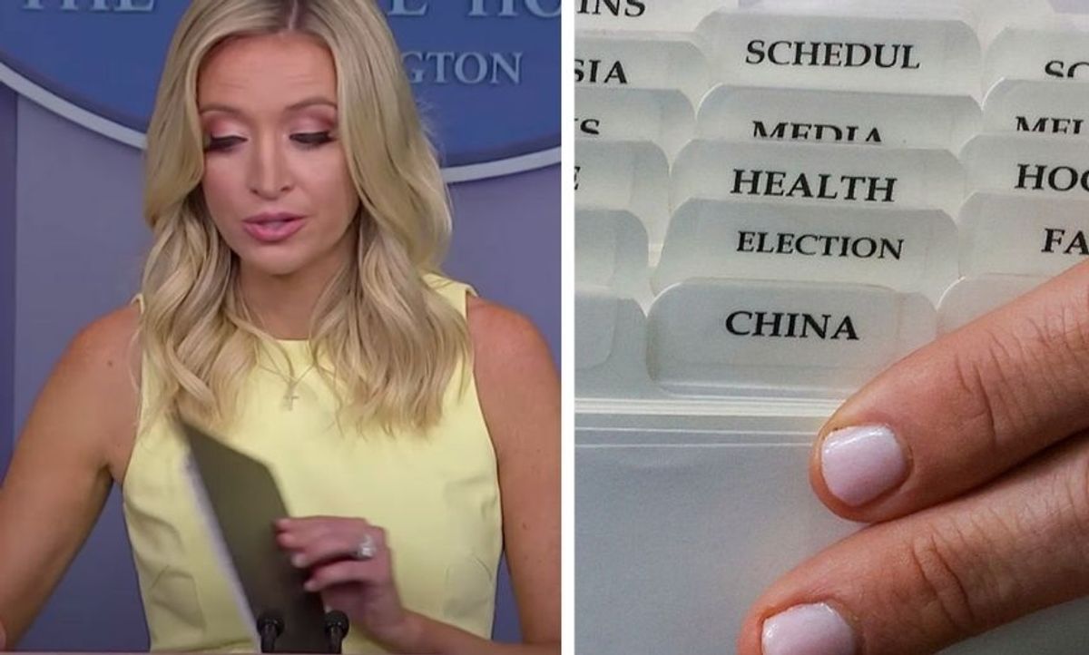A Photographer Finally Got a Close-Up Shot of the Tabs on Kayleigh McEnany's Press Briefing Binder and Yeah, It's a Lot