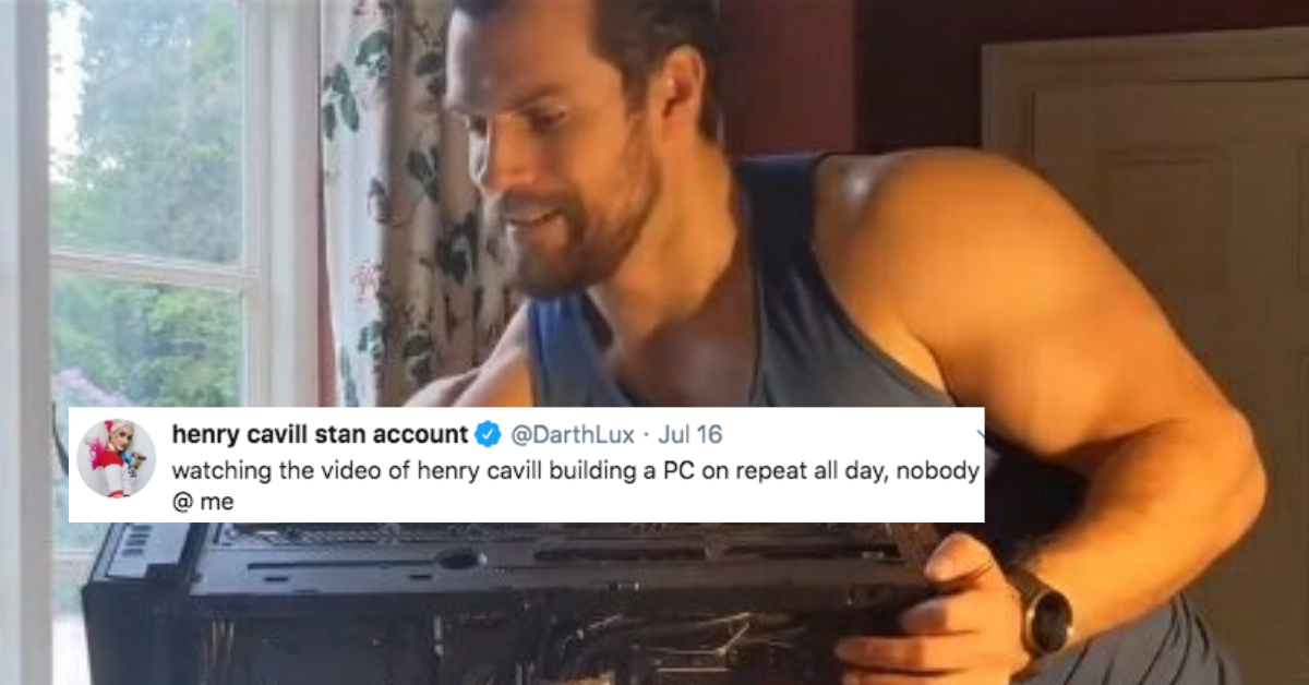 Video Of Henry Cavill Building A Computer From Scratch In A Tank Top Has The Internet Short-Circuiting